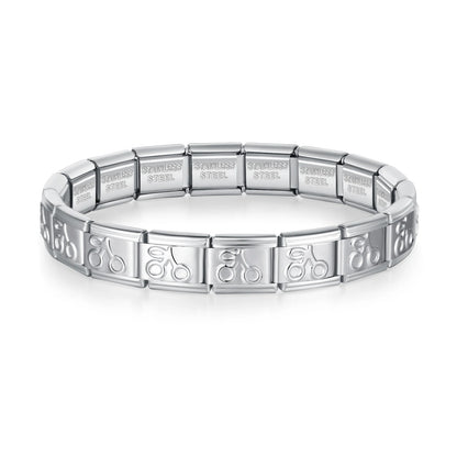 Jewelry DIY 9mm Width Itanlian Elastic Charm Bracelet