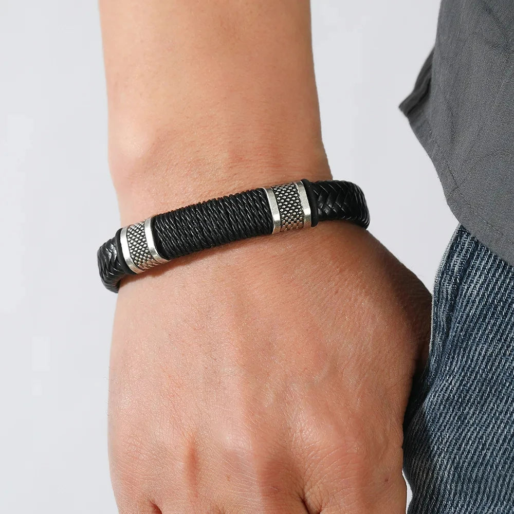 New Genuine Men Leather Bracelets