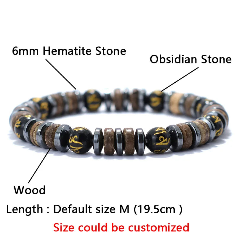New Vintage Stone Natural Men Bracelet
