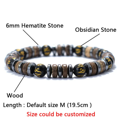 New Vintage Stone Natural Men Bracelet