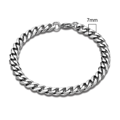 Locomotive Men Punk Rock Stainless Bracelet
