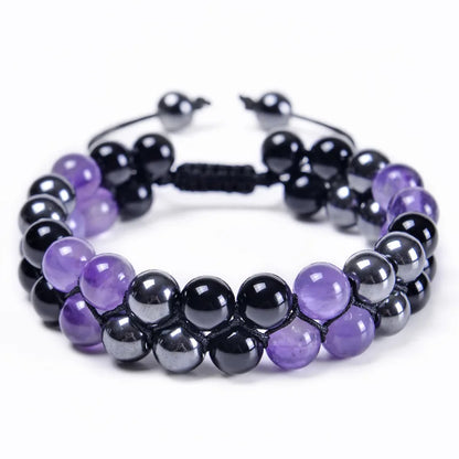 Triple Protection 8mm Beads Bracelet