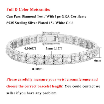EWYA Luxury Certified Full Diamond Bracelet