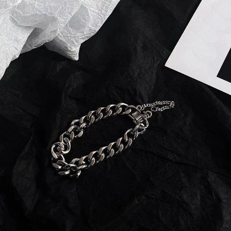 Kpop Stainless Steel Metal Chains Bracelets