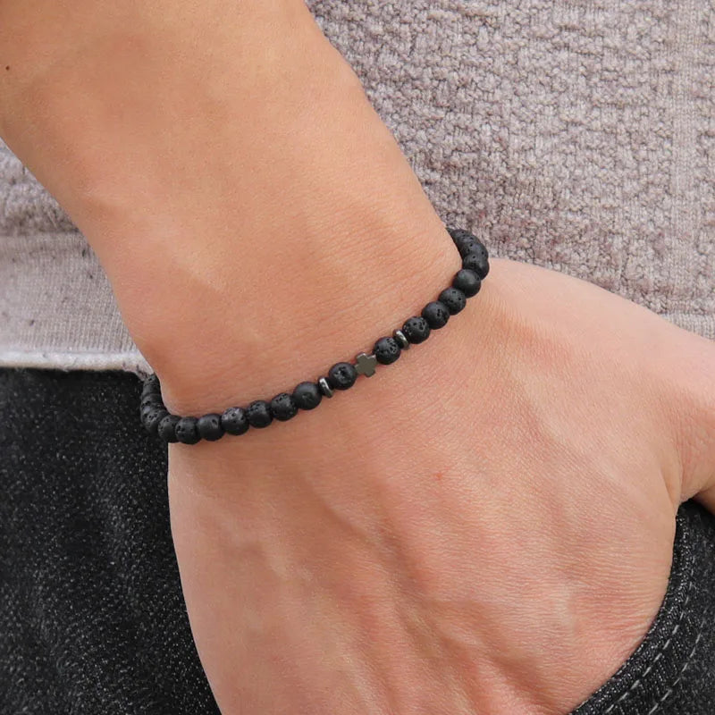 Simple Cross Beaded Bracelet