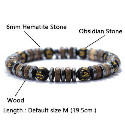 New Vintage Stone Natural Men Bracelet