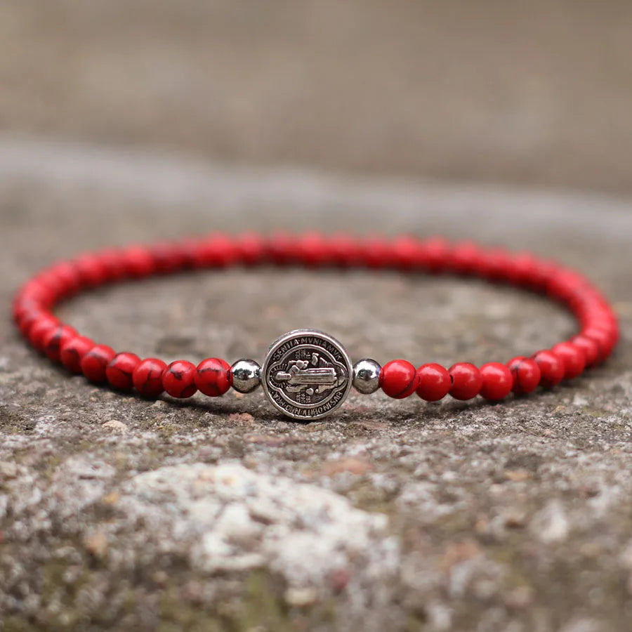 Trendy Jesus Cross Beaded Bracelet