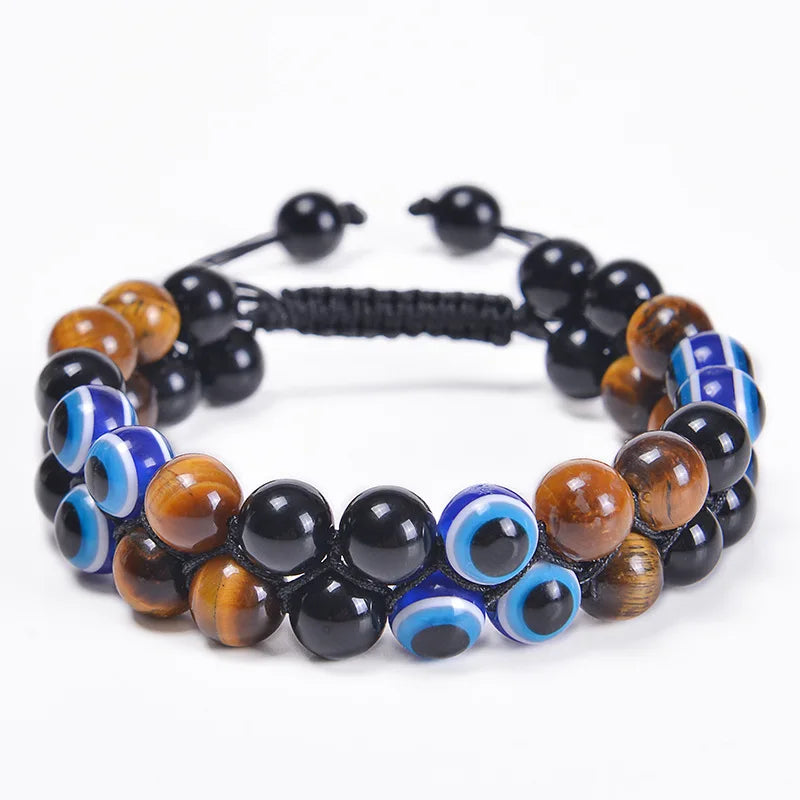 Triple Protection 8mm Beads Bracelet