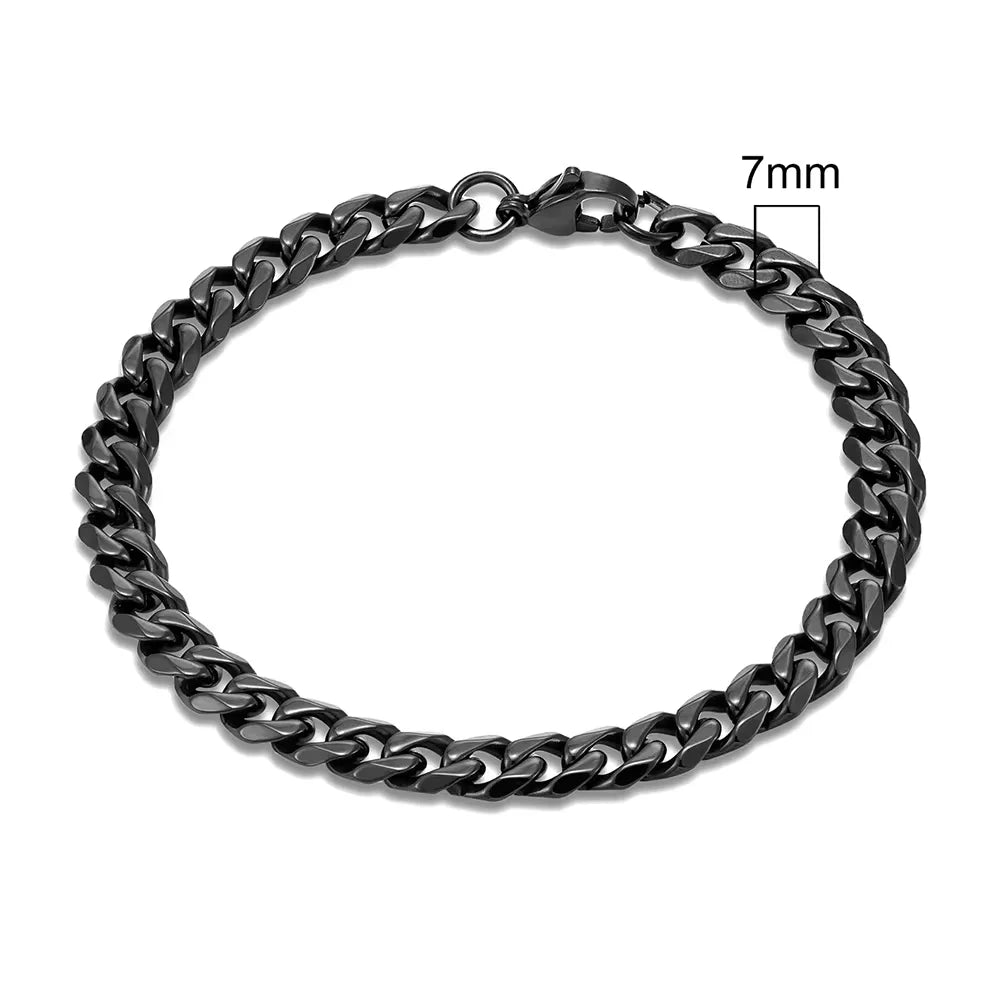 Locomotive Men Punk Rock Stainless Bracelet