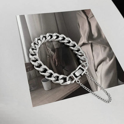 Kpop Stainless Steel Metal Chains Bracelets