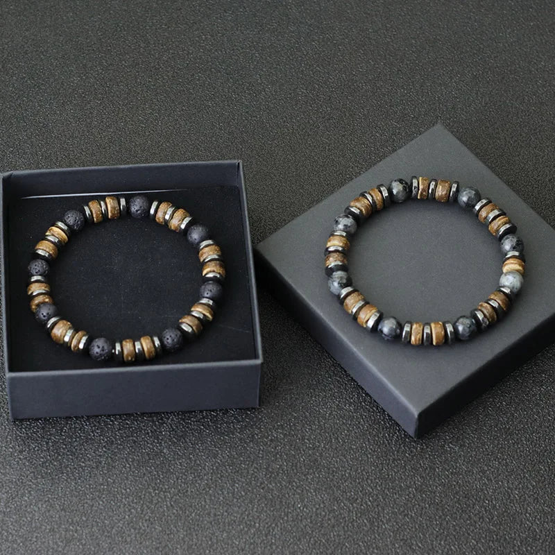 New Vintage Stone Natural Men Bracelet
