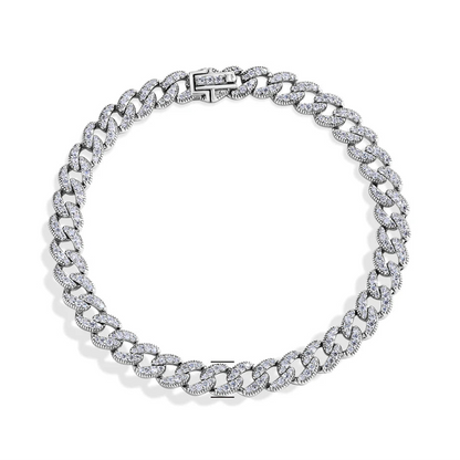 Moissanite Diamond Classic Cuba Chain Bracelet for Men & Women