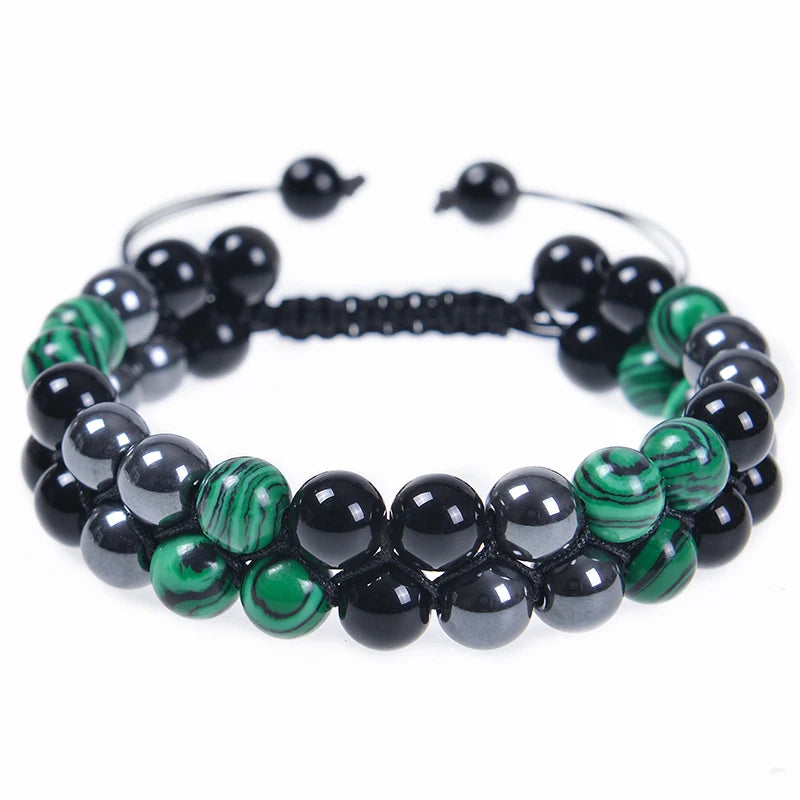 Triple Protection 8mm Beads Bracelet