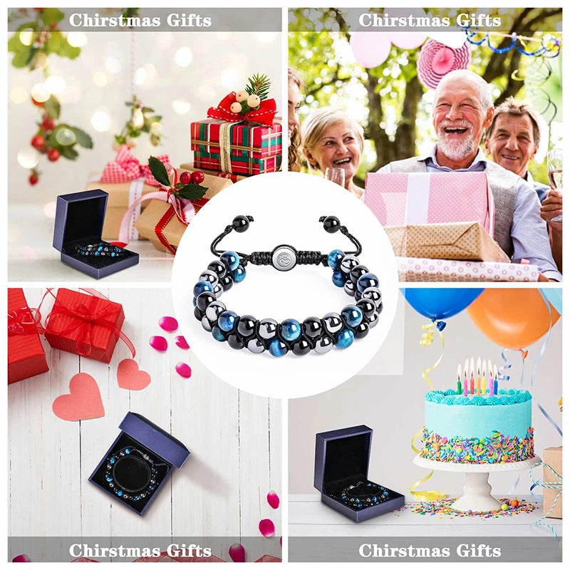 Triple Protection 8mm Beads Bracelet