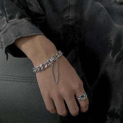 Kpop Stainless Steel Metal Chains Bracelets
