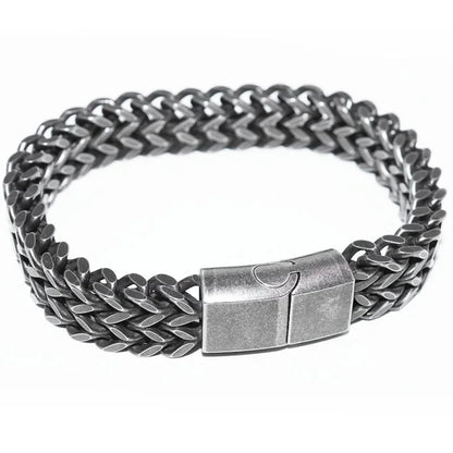 Stainless Steel Cuban Bracelet Classic Casual Jewelry for Men Fashion Charm Gift for Boyfriend