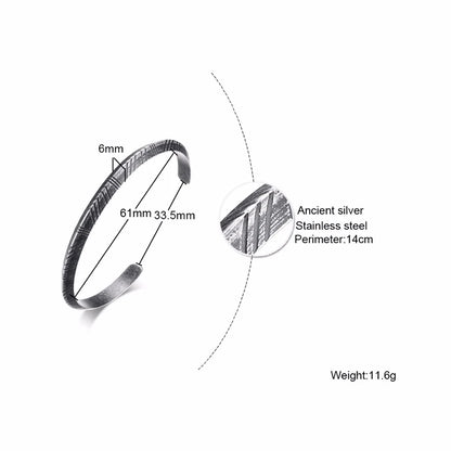 Men's Viking Tribal Arrow Cuff Classic Norse Bracelet