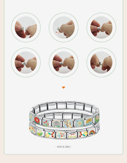 Jewelry DIY 9mm Width Itanlian Elastic Charm Bracelet