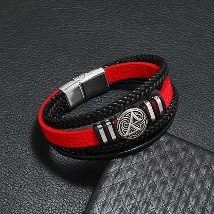 Fashion Trendy Men Leather Bracelets