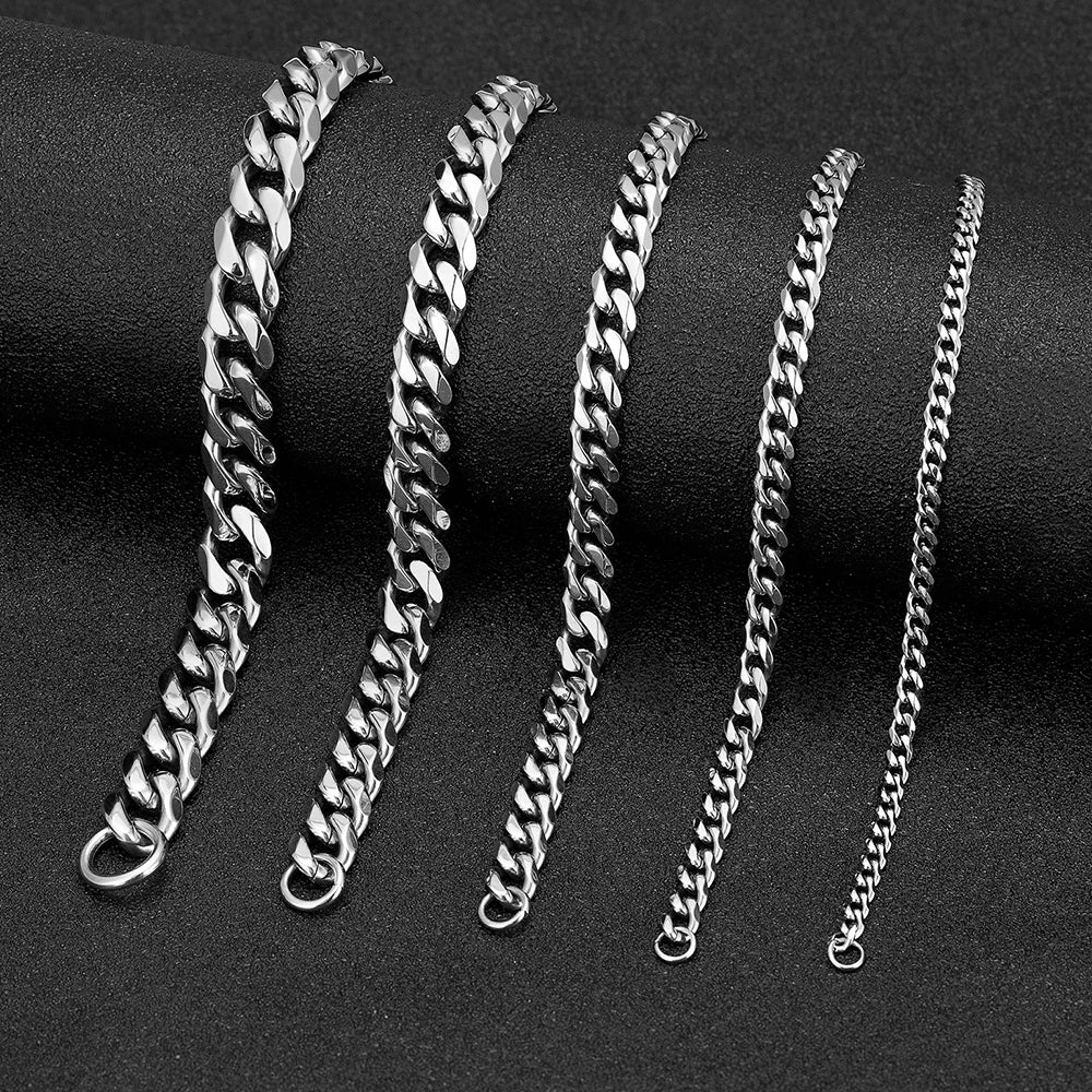 Locomotive Men Punk Rock Stainless Bracelet