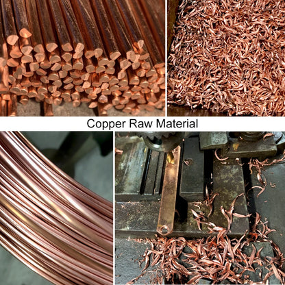 Vinterly Pure Copper Bracelets for Women Men Unisex 8mm Adjustable Open Cuff Bangles Female Resizable Jewelry Soft Metal Simple