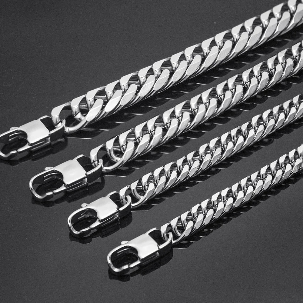 Thick Stainless Steel Cuba Link Bracelet