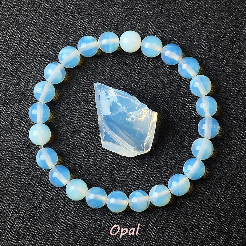 Real Gray Labradorite Bead Bracelet