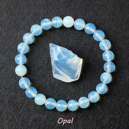 Real Gray Labradorite Bead Bracelet