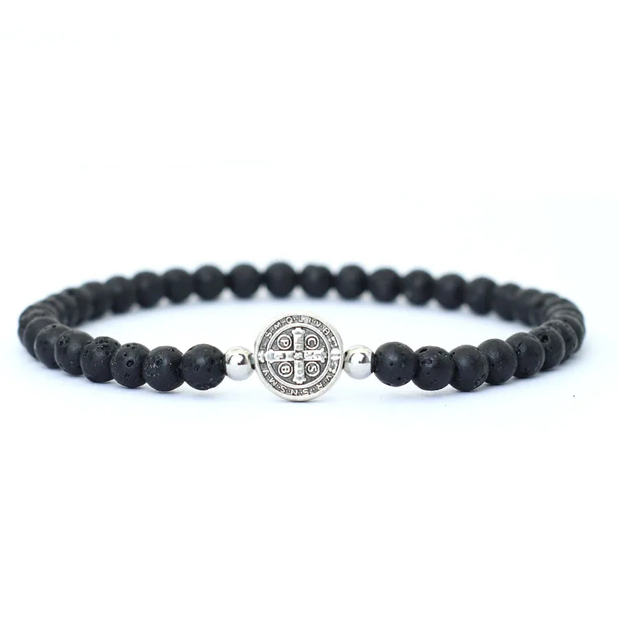 Trendy Jesus Cross Beaded Bracelet