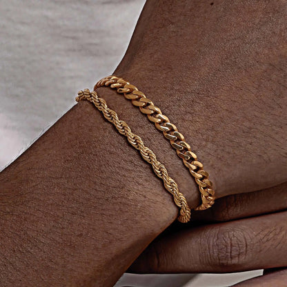 2pcs Men's Chain Bracelets,