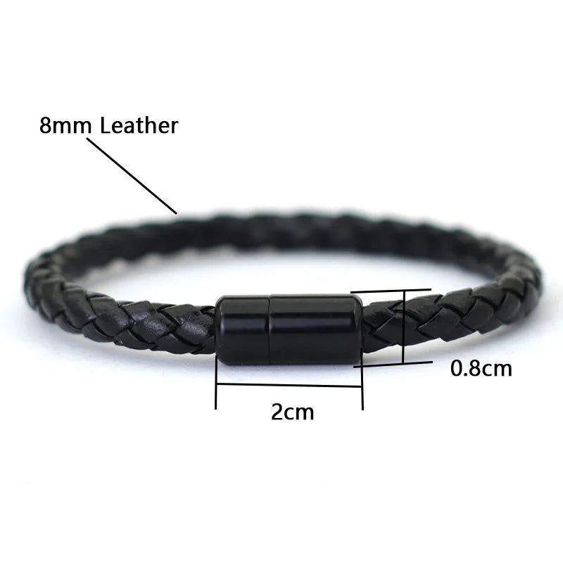 Noter 3pcs Set Magentic Clasp Leather Braclet