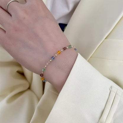 Fashion  Emerald Inlaid Rhinestone Choker Necklace for Women Girls Delicate Gold Color Clavicle Chain Necklace Jewelry Gift