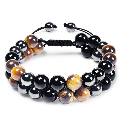 Triple Protection 8mm Beads Bracelet