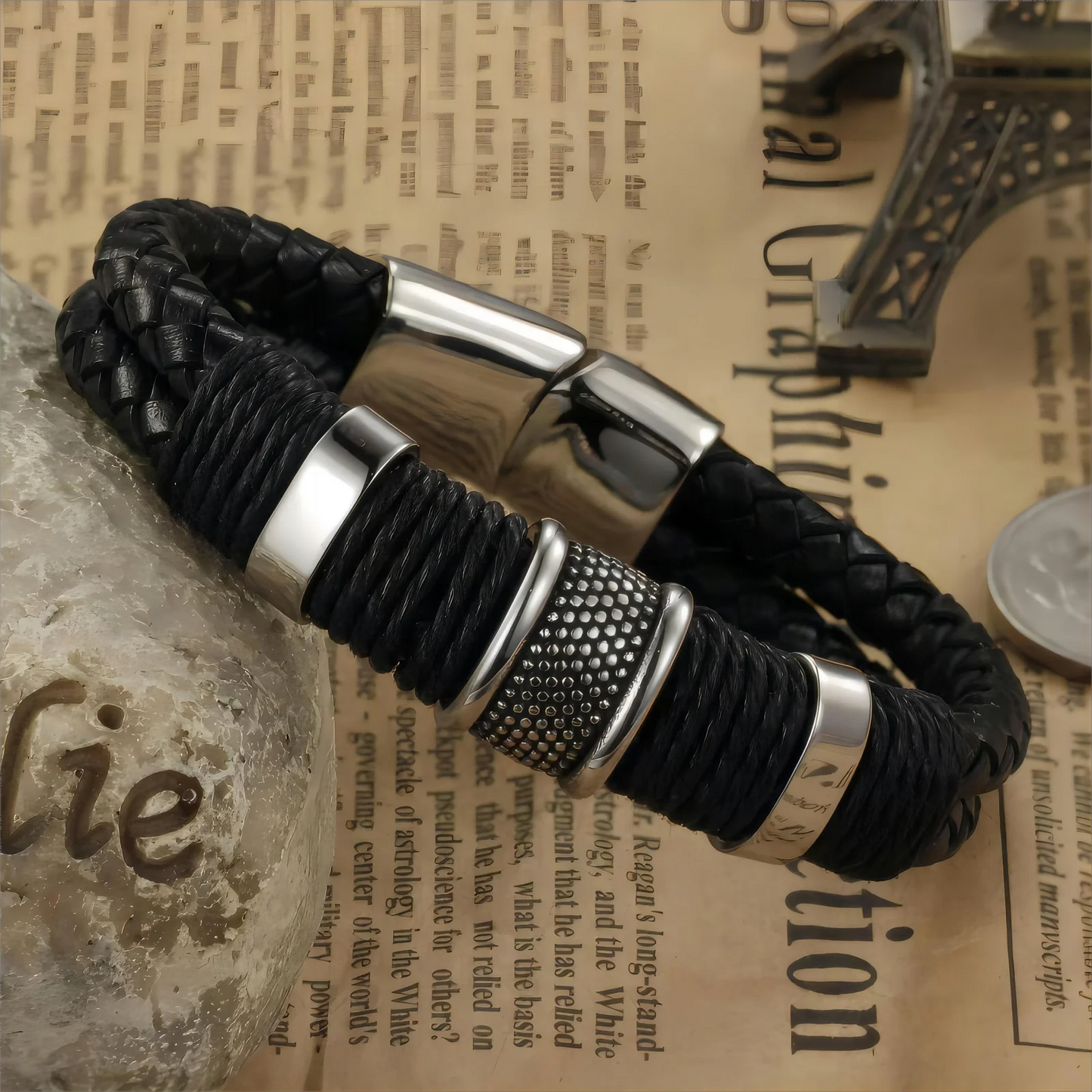 Vintage Multilayer Brown Genuine Leather Bracelet