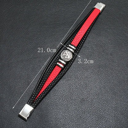 Fashion Trendy Men Leather Bracelets