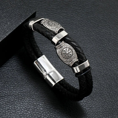 Fashion Trendy Men Leather Bracelets