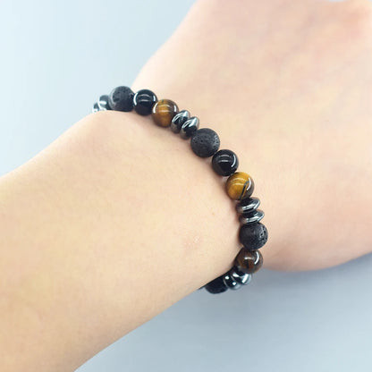 Yellow Tiger Eye Stone Beads Bracelet