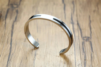 Men Bangle, Enemal Bangle Mens, Viking Logo Cuff Bracelet For Gentleman ,Stainless Steel Minimalist Bracelets