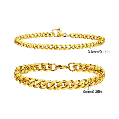 2pcs Men's Chain Bracelets,