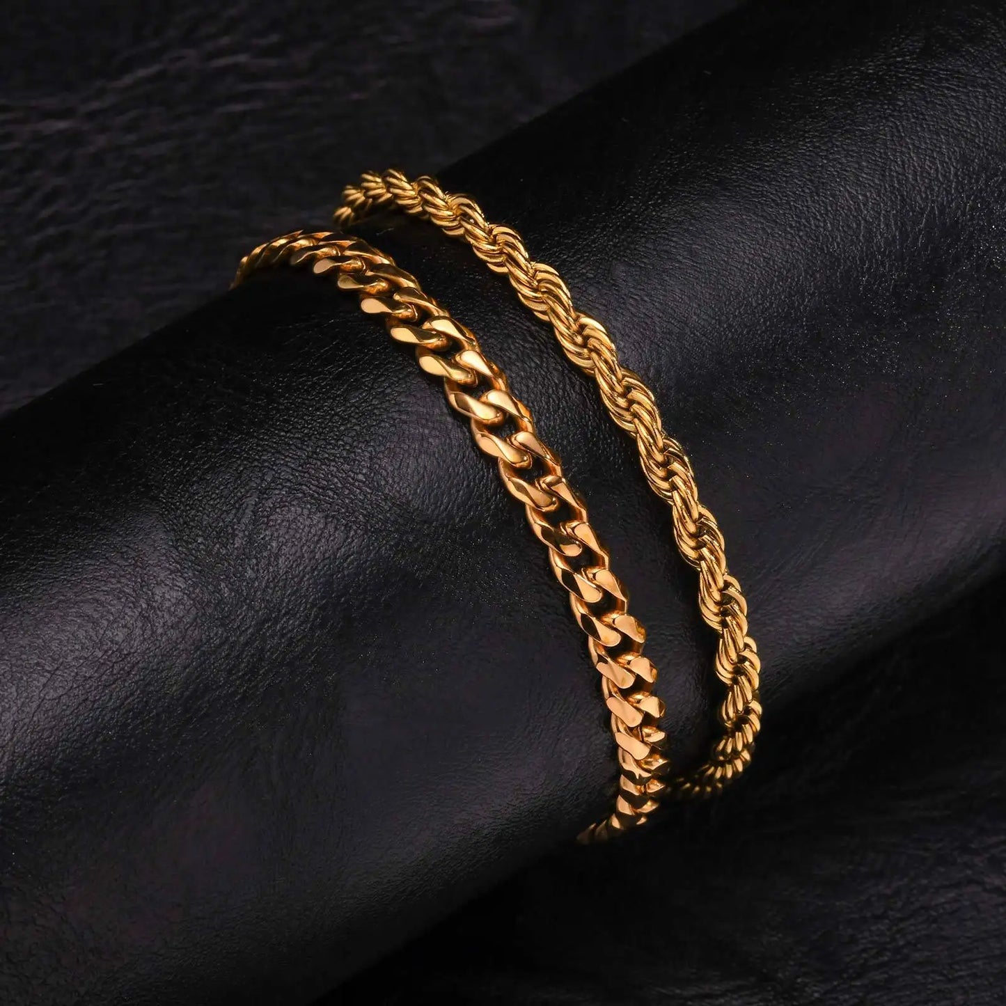 2pcs Men's Chain Bracelets,