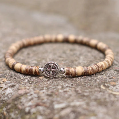 Trendy Jesus Cross Beaded Bracelet