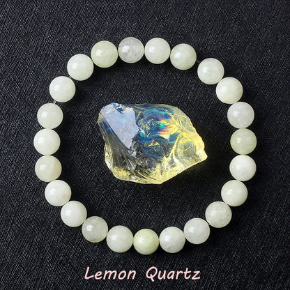 Real Gray Labradorite Bead Bracelet
