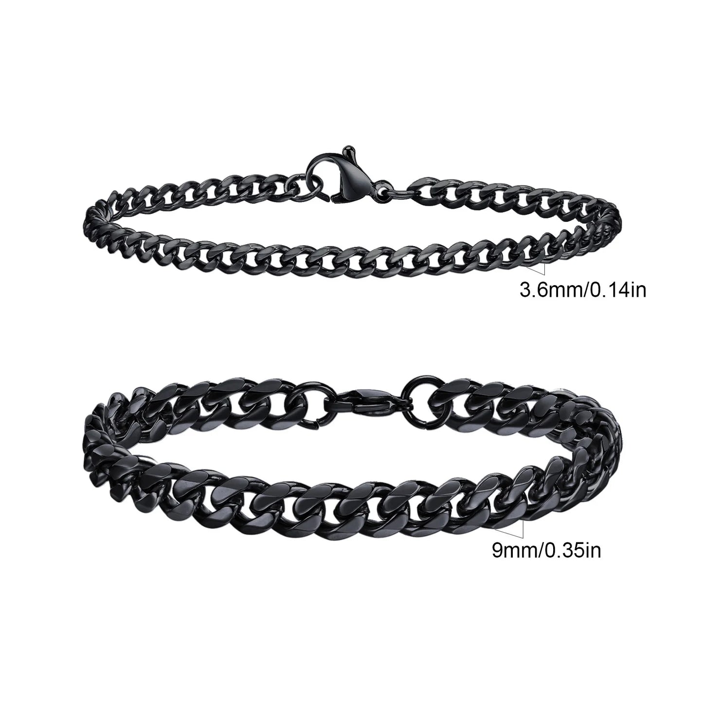 2pcs Men's Chain Bracelets,