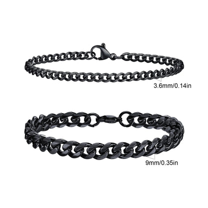 2pcs Men's Chain Bracelets,