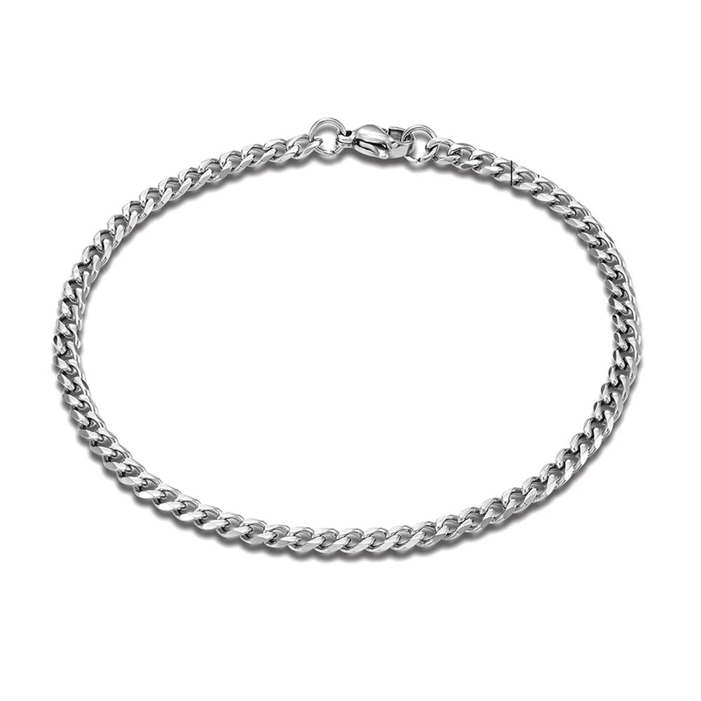 Locomotive Punk Rock Silver Stainless Bracelet