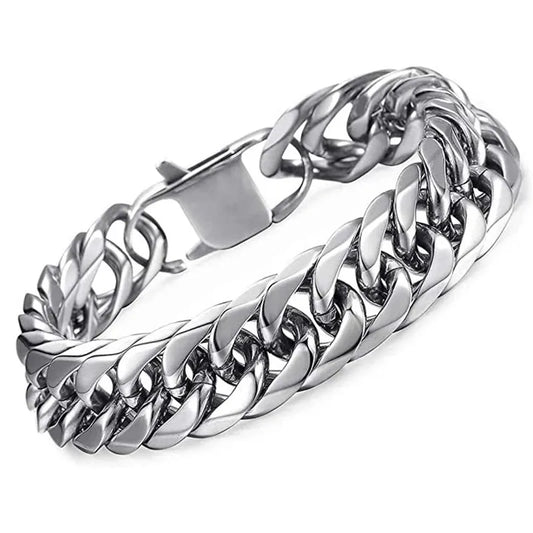 Thick Stainless Steel Cuba Link Bracelet