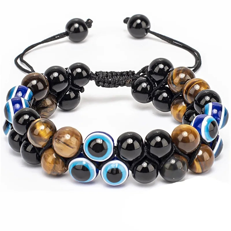 Triple Protection 8mm Beads Bracelet