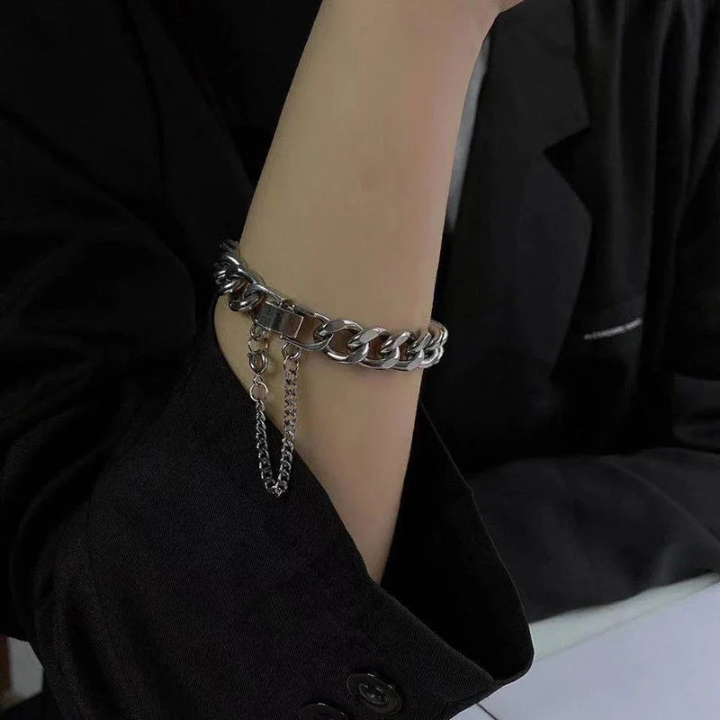 Kpop Stainless Steel Metal Chains Bracelets