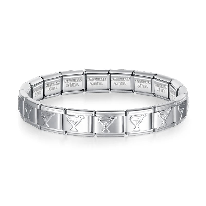 Jewelry DIY 9mm Width Itanlian Elastic Charm Bracelet