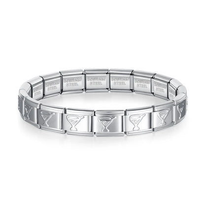 Jewelry DIY 9mm Width Itanlian Elastic Charm Bracelet